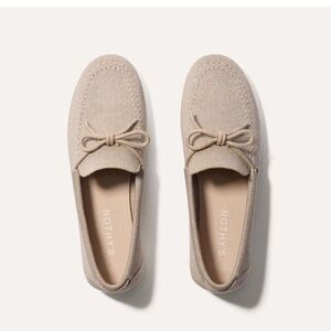 Rothy's Beige Bow Loafers